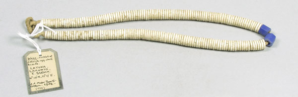 Ostrich egg-shell necklace, Sudan