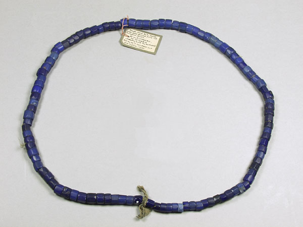 Blue glass beads, Nigeria