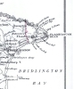 Lane Fox's map of Flamborough Head showing Dane's Dyke in red