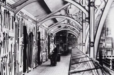 Henry Balfour in the upper gallery of the Pitt Rivers Museum, Oxford [1998.267.94.4]