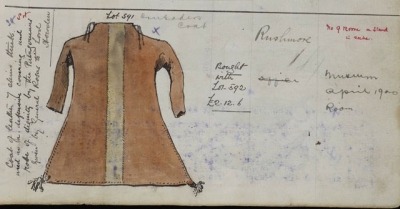 Add.9455vol2_p398 /2 Tehuelche leather coat once in the possession of General Juan Manuel de Rosas