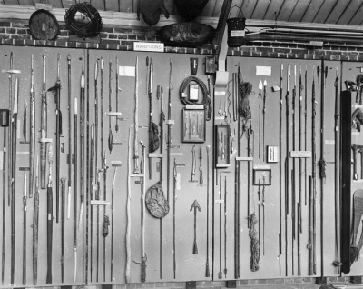 Harpoon display, Pitt Rivers Museum, Oxford. PRM 1998.267.95.6