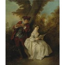 Nicolas Lancret 'Le Duo' sold at Sotheby's 2009