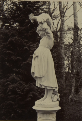 Marble Statue in Owl's Quarter, Larmer Gardens