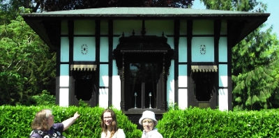 One of the Indian houses at Larmer Gardens, May 2012 [Photo J. Gammon]