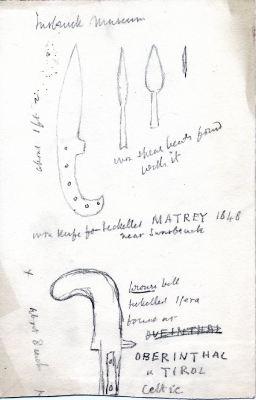 Museum drawings by Pitt Rivers Copyright S&SWM PR papers P169.1