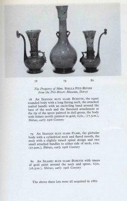 Persian glass sold by Sotheby's in 1976