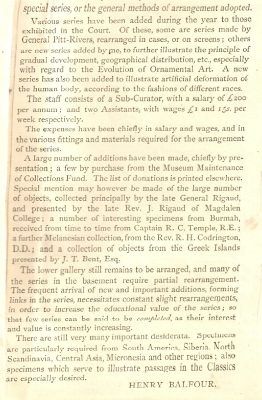 Pitt Rivers Museum Annual Report 1890 2