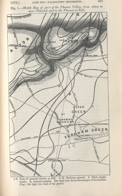 Acton, 1869. From Lane Fox's publication about Thames gravels