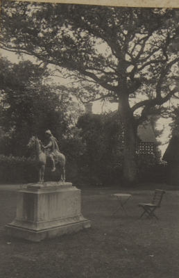 Bronze Statue of 'Hunter of Early Days' by Boehm, Larmer Gardens