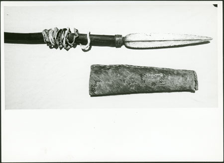 Dinka spear and sheath