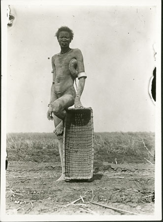 Nuer man with basket