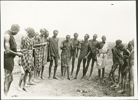Nuer men in discussion