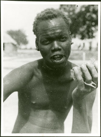 Portrait of a Nuer youth