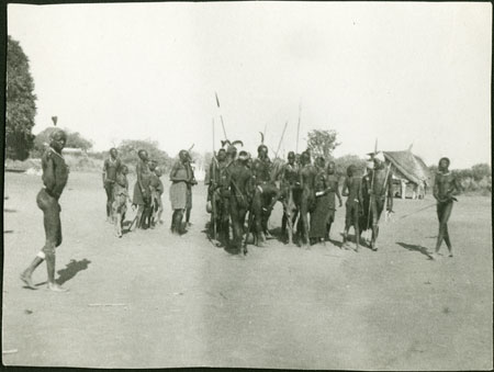 Mandari dancing in homestead