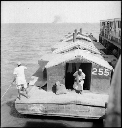 Barges alongside Nile steamer