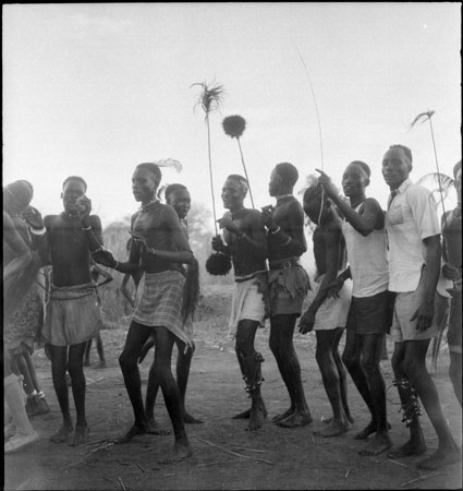Dinka youths dancing