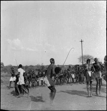 Dinka youths dancing