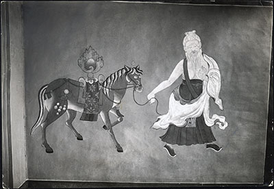 Painting in Norbu Lingka stables