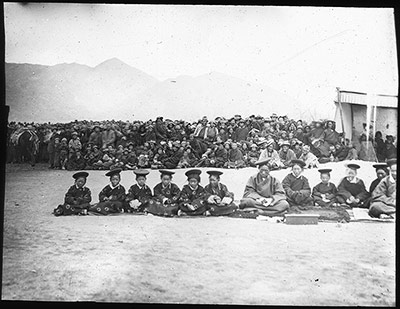 Gathering of people watching shooting competition