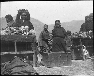 Restaurant booths at Gun and Arrow competition, Lhasa