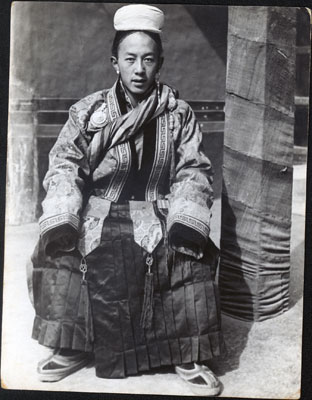 Lhawang Tobgyal Surkhang in gyaluche dress