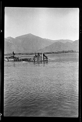 Ferry crossing at Chaksam across the Tsangpo river