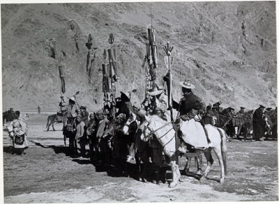Standard bearers in Regent's procession