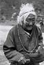Old Tibetan woman begging in Yatung 