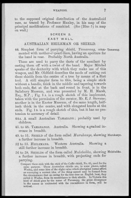 Page from Lane Fox's 1877 catalogue of displays at Bethnal Green