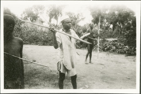 Zande boys playing spear game