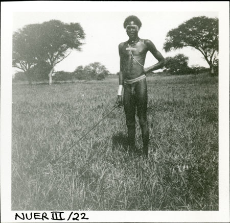 Portrait of a Nuer youth