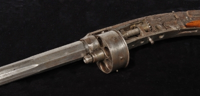detail of revolving musket (1884.27.75)  